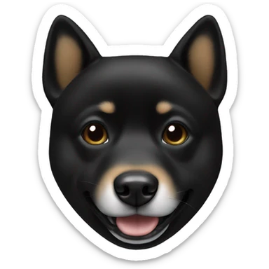 Black shiba lnu sticker