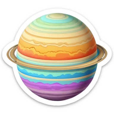 Planet layers sticker