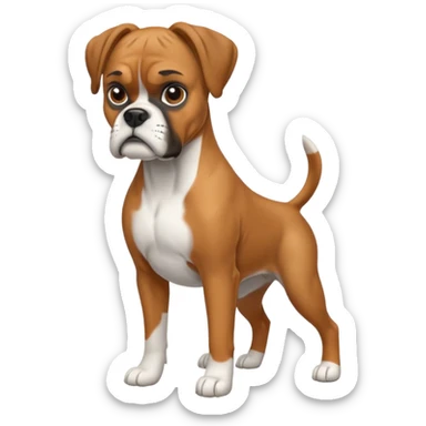 boxer dog sticker