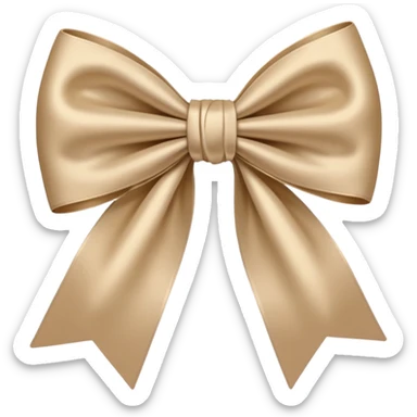 Beige bow sticker