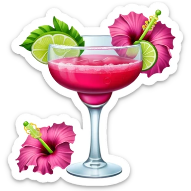 hibiscus margarita sticker