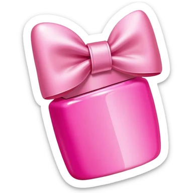 Nail Polish pink bow sticker