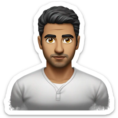 guy 24 years old arab 2011 photorealistic serious sticker