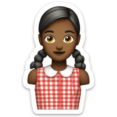 cherry red gingham dress sticker