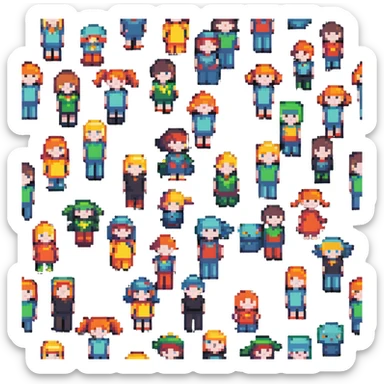 The Goonies group of kids, adventure movie characters sticker