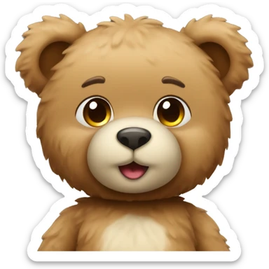 Cute Teddy Bear Emoji sticker