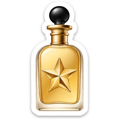 bottle of perfume gold exquisite large takes all the space

 sticker