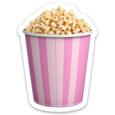 Pink popcorn container sticker