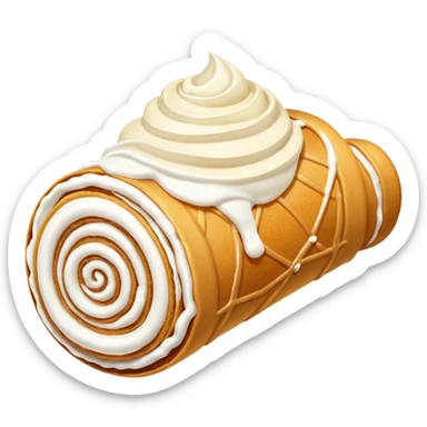 cornet roulé à la creme tcheque sticker