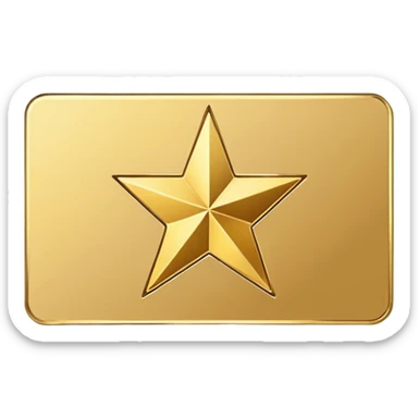 business card with a star symbol sticker