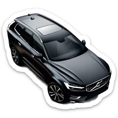 Black 2024 Volvo XC60 and black wheels sticker