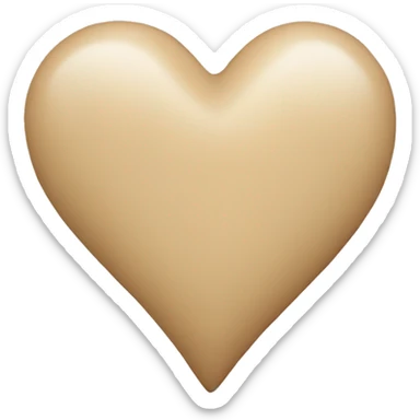 Beige heart sticker