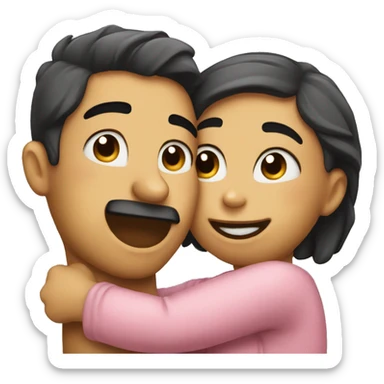 Kiss and hug  sticker