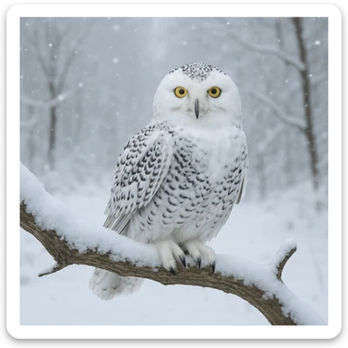 Snowy owl sticker