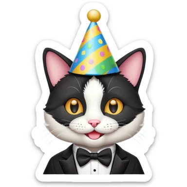 Happy Birthday Clint cat sticker