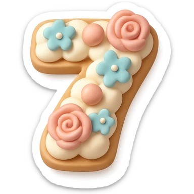 number cookie cream tart, simplified, clear, emoji-like sticker