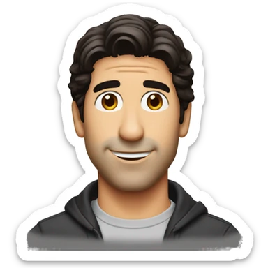 ross geller face sticker