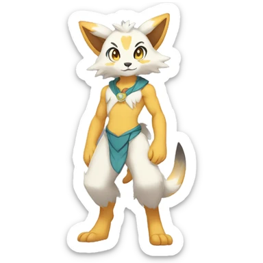Anthro Sona Fakemon Full Body sticker