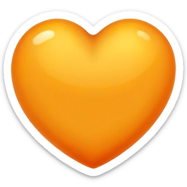 Yellowish orange heart sticker
