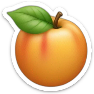 Un abricot avec une trace de main sticker