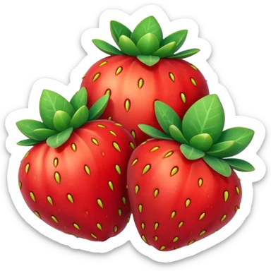 Uma tigela de morango sticker