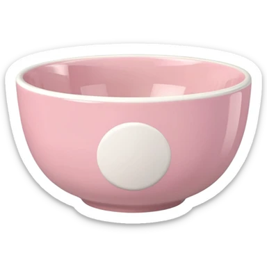 pastel pink and white bowl sticker