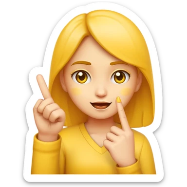 Emoji girl with middle finger up sticker