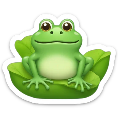 Grenouille qui fait un calin sticker