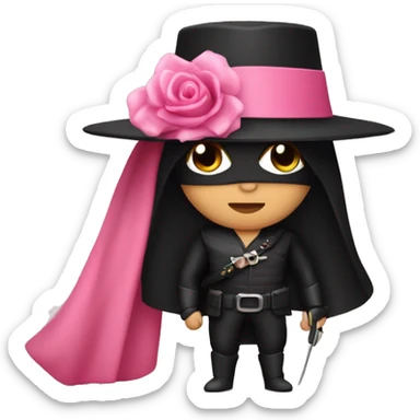 un zorro mujer con una faldita rosa  sticker