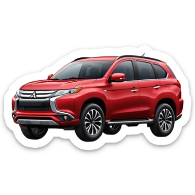 Mitsubishi SUV in red sticker