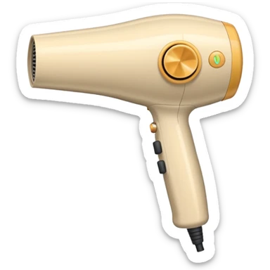 secador de pelo beige sticker