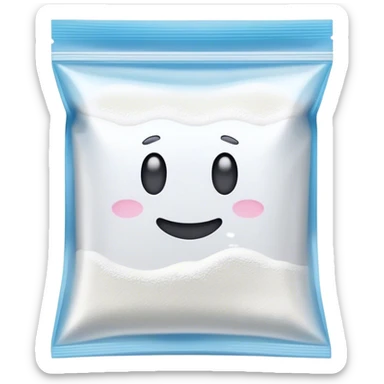 powder in a ziplock bag sticker