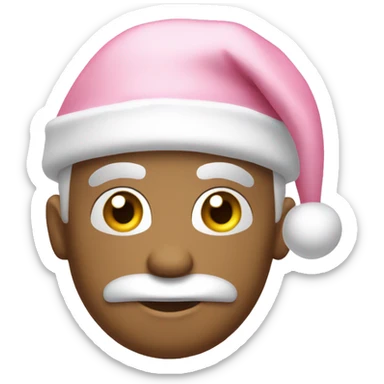 light pink santa hat sticker