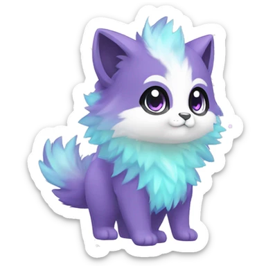  High quality Cute Cool Kawaii edgy Pretty Chibi Fur-Sona Shiny Colorful Sparkly Fakemon Full Body sticker