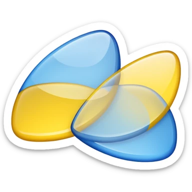 two overlapping sticker