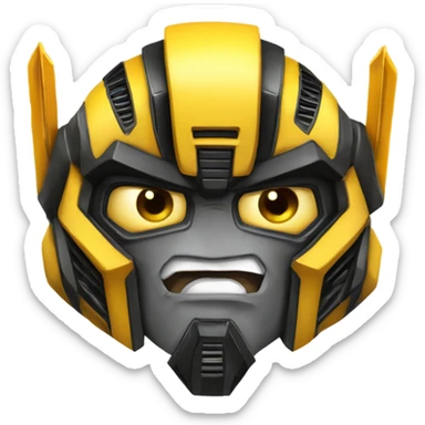 transformer bumblebee annoyed face  sticker