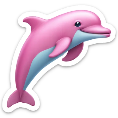 pink dolphin  sticker