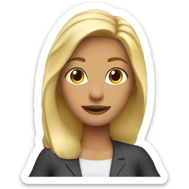 Blonde woman riding on a plane sticker