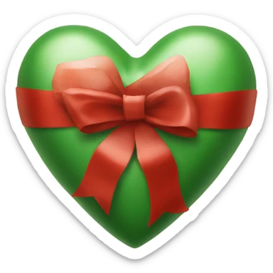 A heart wrapped in Christmas cheer sticker
