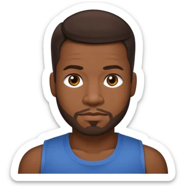 Durrell "Tank" Babbs with dark brown hair sticker