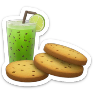 drink yerba mate with biscuits sticker