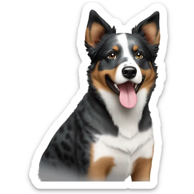 Blue Heeler Australian shepherd mix dog sticker
