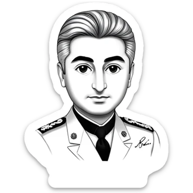 Signature of Mohammad Reza Pahlavi sticker