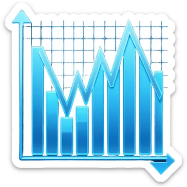 Create a stylized emoji that represents futuristic algorithmic trading. final result should feel sleek, high-tech, and forward-looking — like a blend of Wall Street and sci-fi. sticker