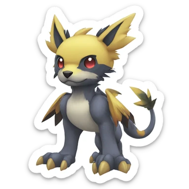 cute kawaii cool edgy Digimon-Fakemon-animal full body sticker