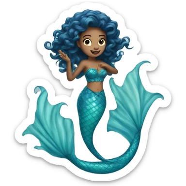 Sirena azul sticker