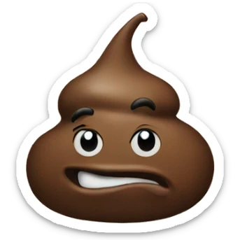 a poop that raps sticker