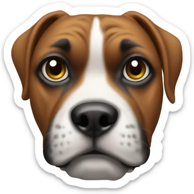 A girl boxer dog sticker