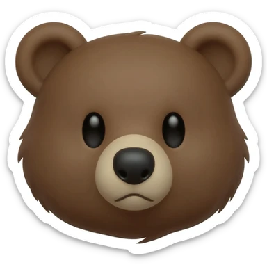 bear face sticker