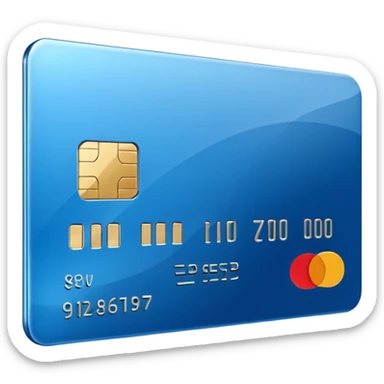 3D style credit card icon, no text sticker